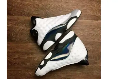 Hyperoad RETRO “BARONS HOLOGRAM” JORDAN AIR MENS WHITE 13 GREY 0618